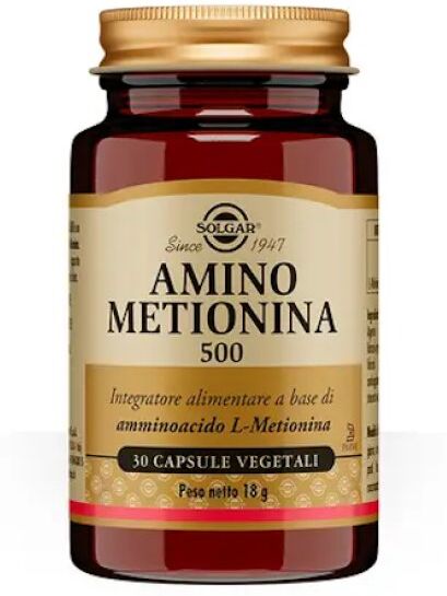 solgar it. multinutrient spa solgar - amino metionina 500, 30 capsule vegetali - integratore di aminoacido metionina per il benessere e la salute