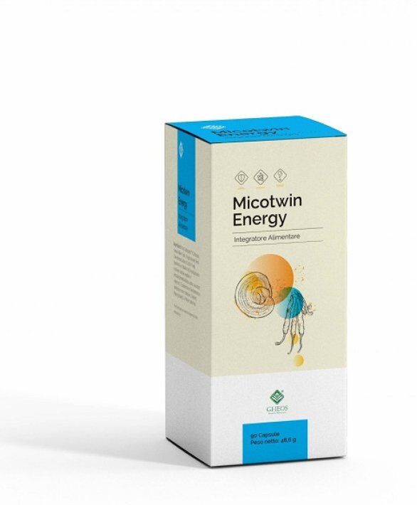 gheos srl micotwin energy 90 capsule - integratore di energia naturale con funghi medicinali