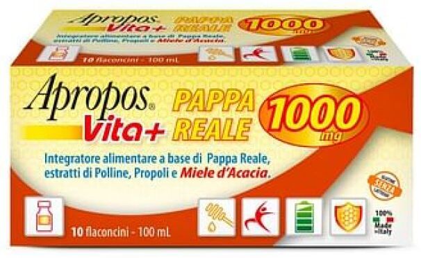 desa pharma srl apropos pappa reale 1000mg 10 flaconcini da 10ml - integratore alimentare a base di pappa reale, polline, propoli e miele d’acacia