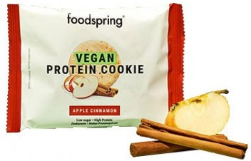 foodspring gmbh foodspring vegan protein cookie 50g gusto mela e cannella - il tuo smart fitness, un morso alla volta