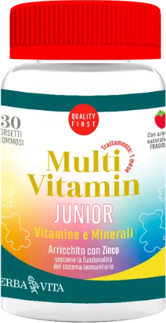 erba vita multivitamin junior vitamine e minerali 30 orsetti gommosi