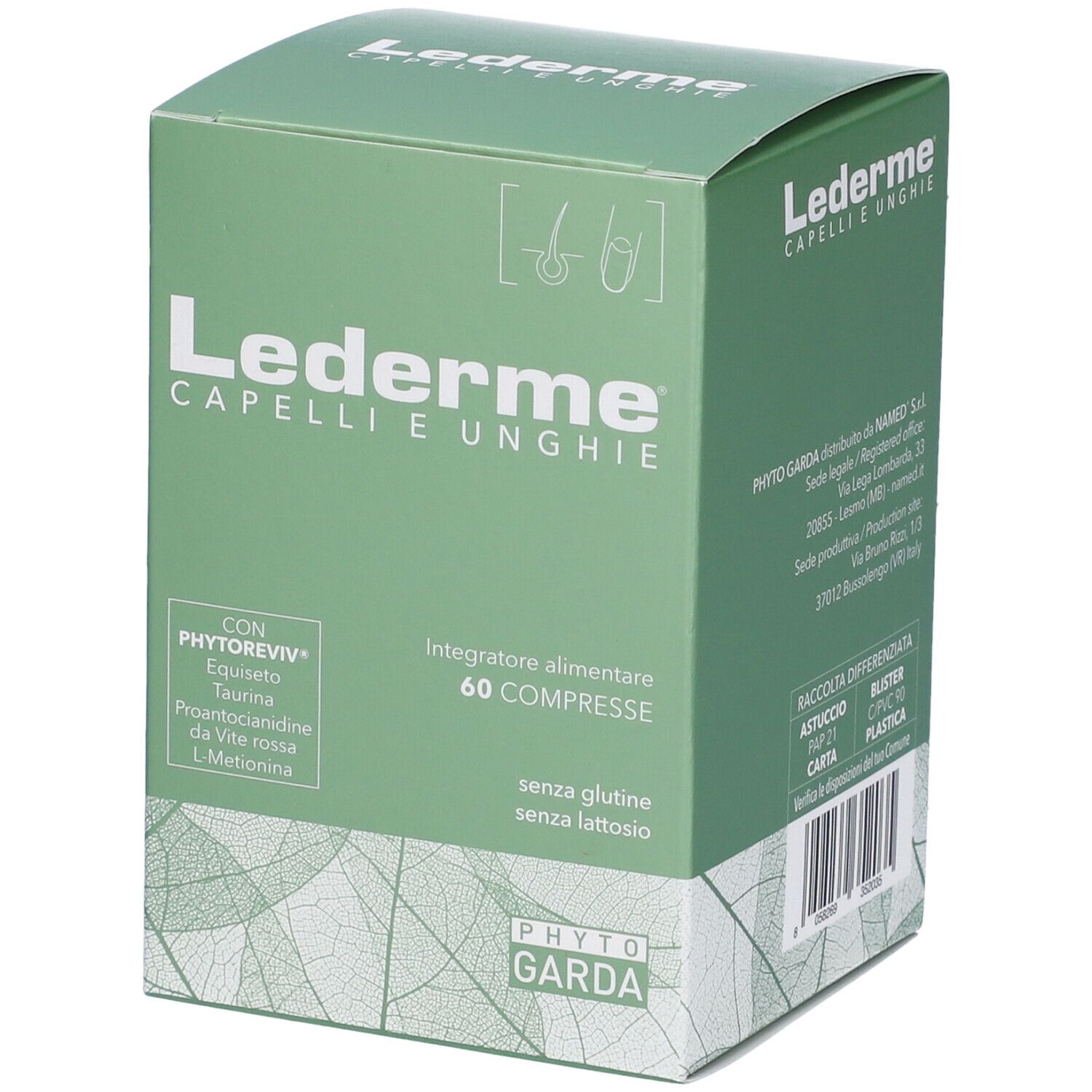 named srl lederme capelli unghie 60 compresse - integratore per la cura dei capelli e delle unghie