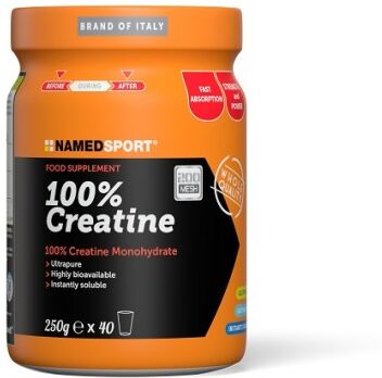 namedsport srl named sport - 100% creatine 250g - integratore di creatina per aumentare la performance atletica