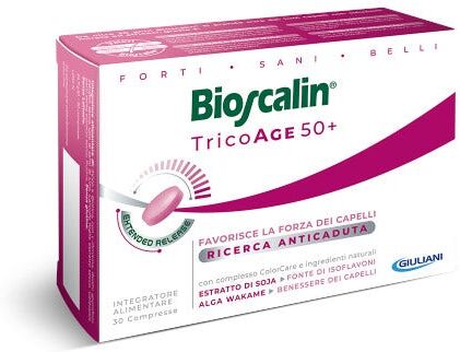 giuliani spa bioscalin tricoage 50+ 30 compresse - integratore per la salute e la bellezza dei capelli nelle donne over 50