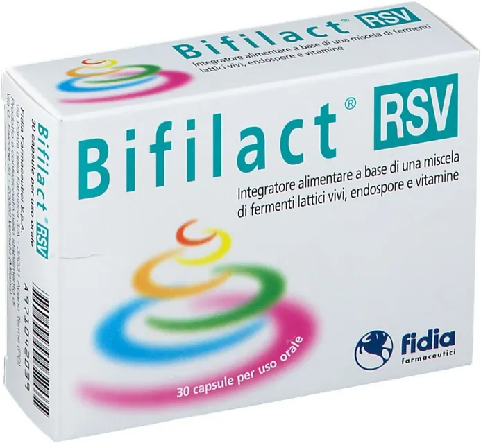 fidia farmaceutici spa fidia bifilact rsv integratore alimentare 30 capsule - promuove il benessere intestinale e cutaneo