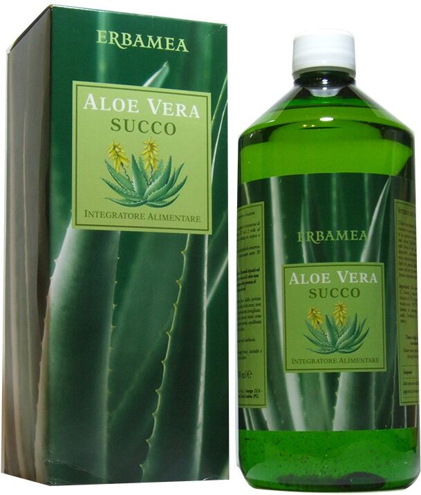 erbamea srl erbamea - aloe vera succo 500ml - integratore per la salute e il benessere dell'apparato gastrointestinale