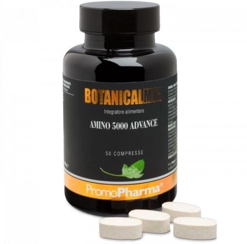 promo pharma botanical mix - amino 5000 advance 50 compresse, integratore di aminoacidi per il potenziamento muscolare