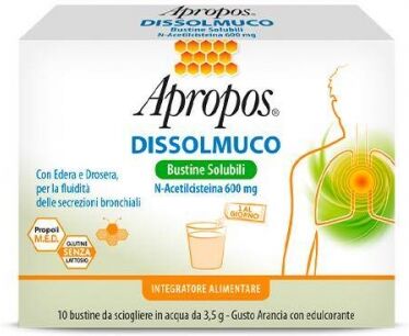 desa pharma apropos dissolmuco 10 bustine orosolubili - integratore con n-acetilcisteina e propoli m.e.d.