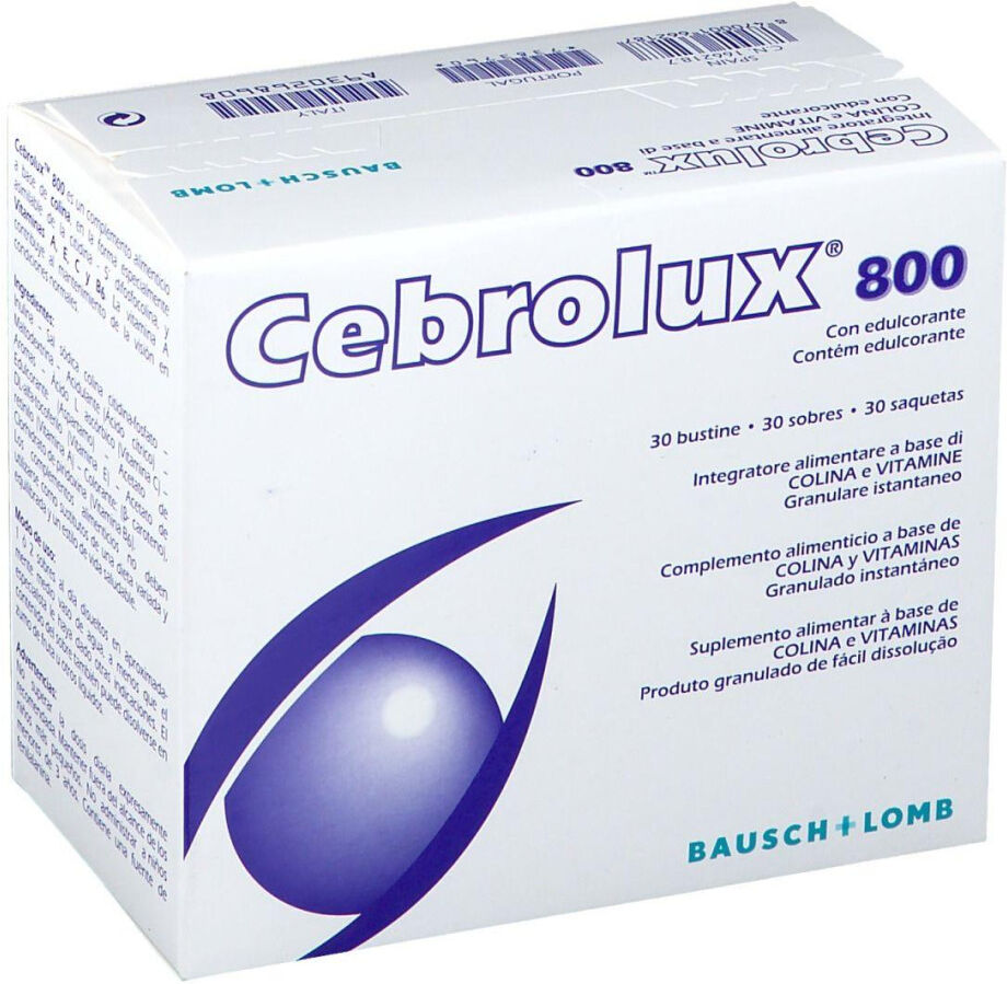 bausch & lomb cebrolux 800 - integratore alimentare a base di colina e vitamine 30 buste