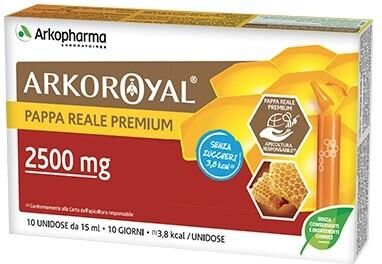 arkofarm srl arkopharma arkoroyal pappa reale 2500mg senza zucchero 10 fiale - integratore alimentare premium