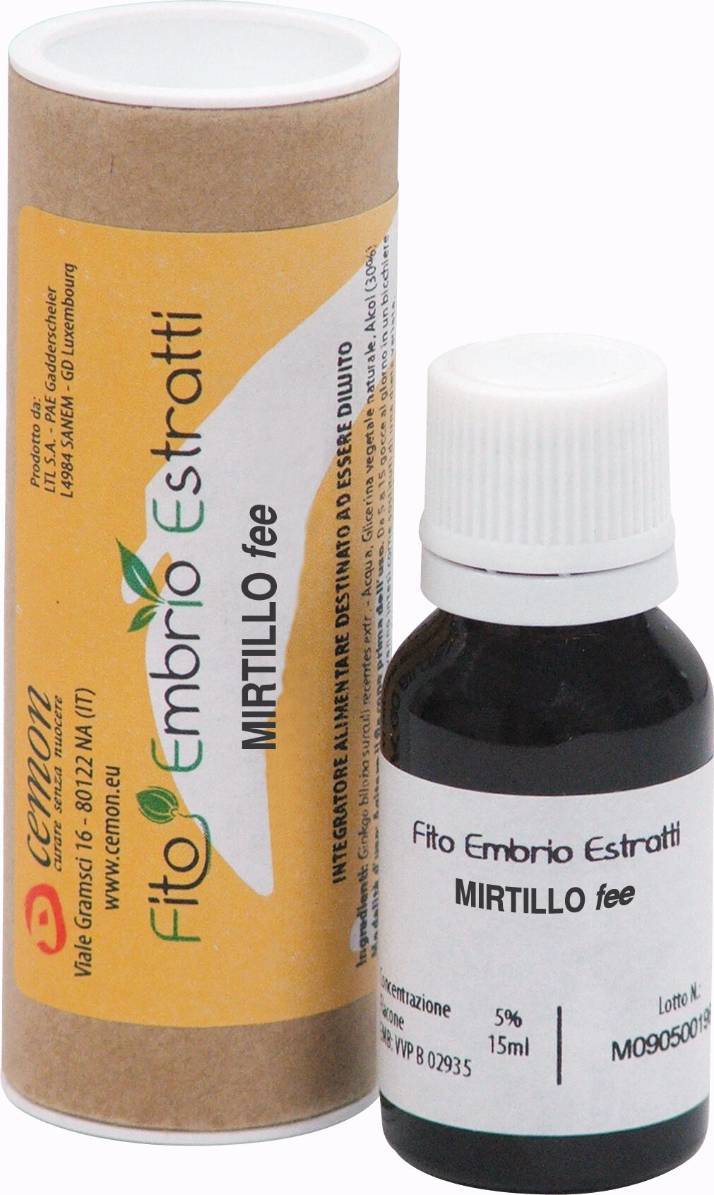 cemon srl fito embrio estratti - mirtillo fee 15ml, estratto di mirtillo per il tuo benessere naturale