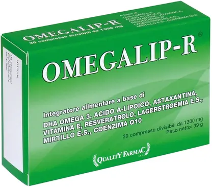 quality farmac srl omegalip-r 30 cpr 1300mg