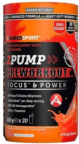 namedsport srl named sport - 2 pump preworkout 300g - integratore pre allenamento per massimizzare le prestazioni