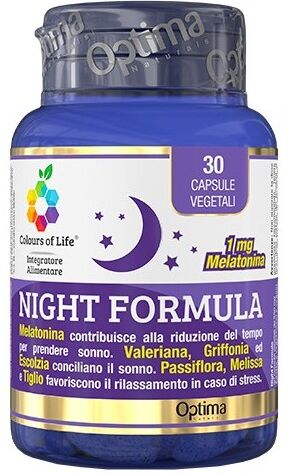 optima naturals srl colours of life - integratore per il sonno ed il rilassamento, 30 capsule