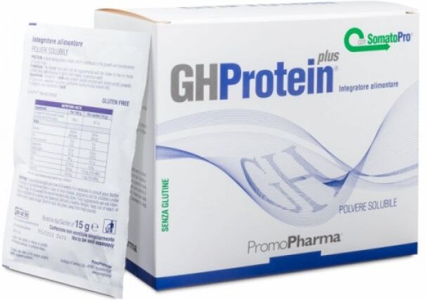 promopharma spa ghprotein plus - 20 bustine gusto frutti rossi: integratore proteico per il potenziamento muscolare