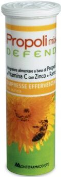 montefarmaco otc spa propoli mix defend 10 compresse effervescenti gusto arancia - integratore per il benessere immunitario