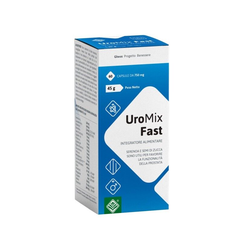 gheos srl uromix fast 60 capsule - integratore per la salute delle vie urinarie