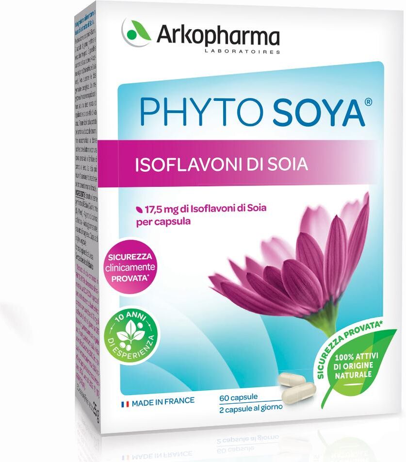 arkofarm srl arkopharma phyto soya 60 capsule - integratore con estratto standardizzato di soia ad alto contenuto di isoflavoni