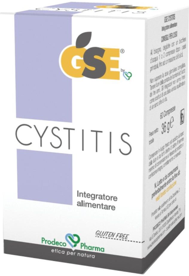 prodeco pharma srl gse cystitis riequilibrante - integratore alimentare 60 compresse - equilibrio dell'apparato urinario con estratto di semi di pompelmo e principi vegetali