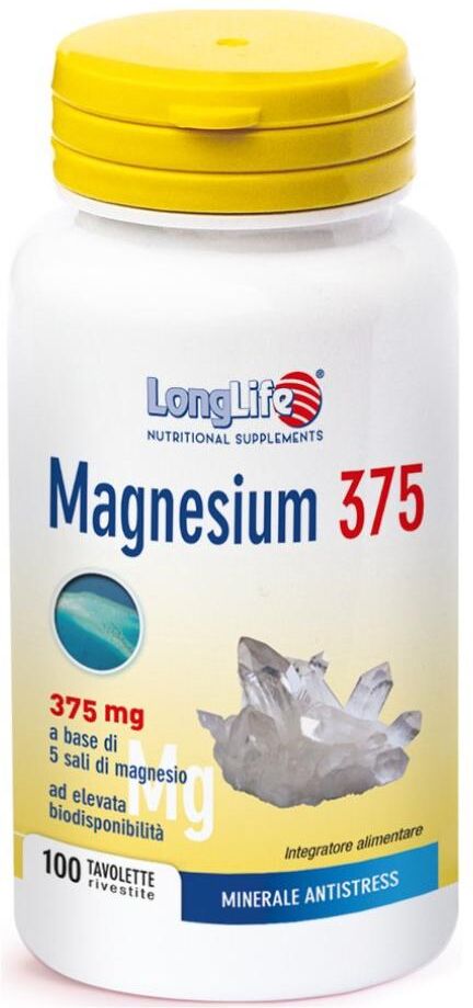 longlife long life linea benessere dellorganismo integratore magnesium 375 100 tavolette