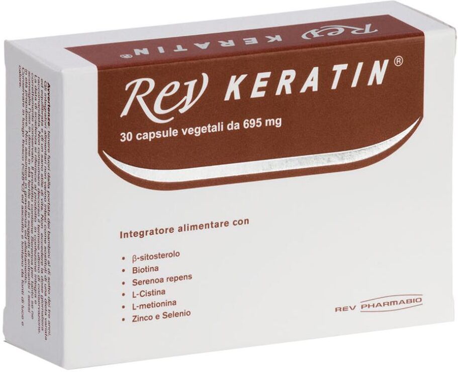 rev pharmabio srl rev keratin 30 capsule - integratore per la salute dei capelli e delle unghie