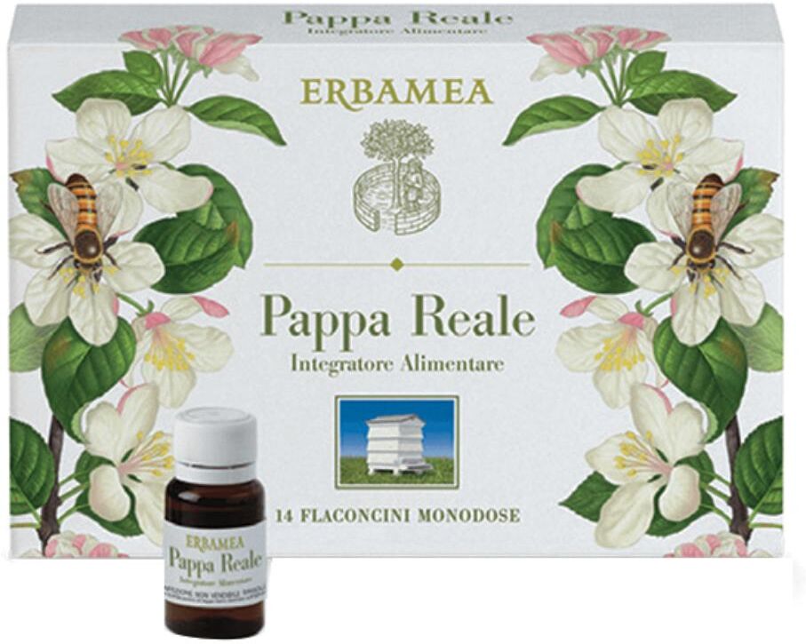 erbamea srl pappa reale - integratore per la vita e il benessere dell’organismo 14 flaconi 10 ml - marca vitanatur