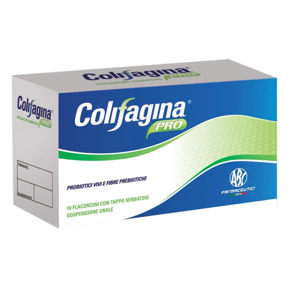 abc farmaceutici spa colifagina pro - 10 flaconcini tappo serbatoio da 10ml - integratore probiotico per la salute intestinale