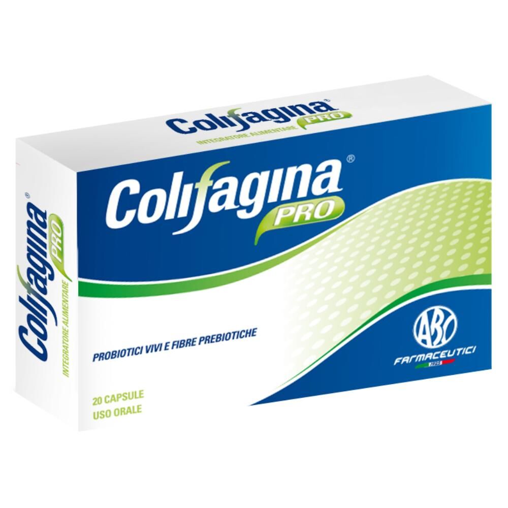 abc generico colifagina pro - 20 capsule - integratore probiotico per la salute intestinale