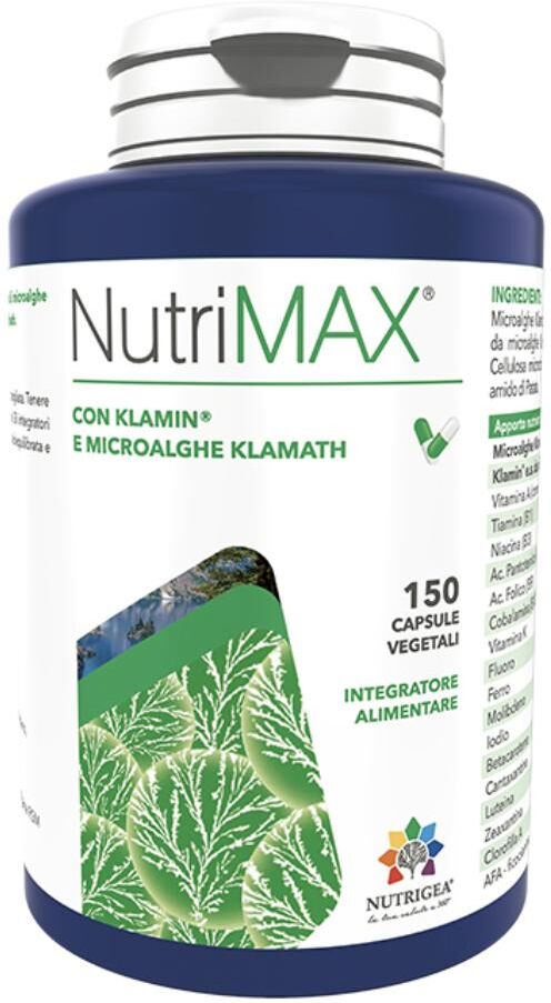 nutrigea srl nutrimax nutrizione e buonumore 150 capsule - integratore alimentare con estratti naturali