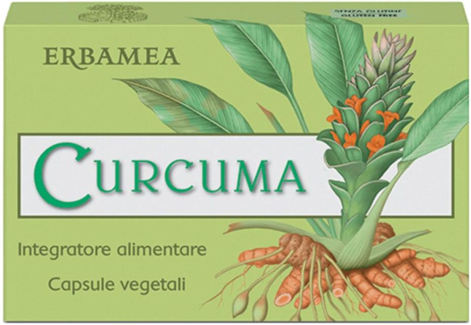 erbamea srl erbamea - curcuma 24 capsule vegetali - integratore per il benessere articolare e gastrointestinale