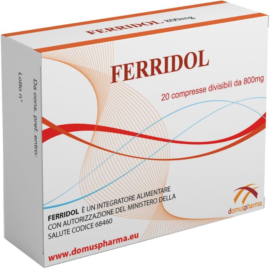 eidon salus srl eidon salus - ferridol 20 compresse da 800mg - integratore alimentare naturale con ferro, lattoferrina, acido folico e vitamina c