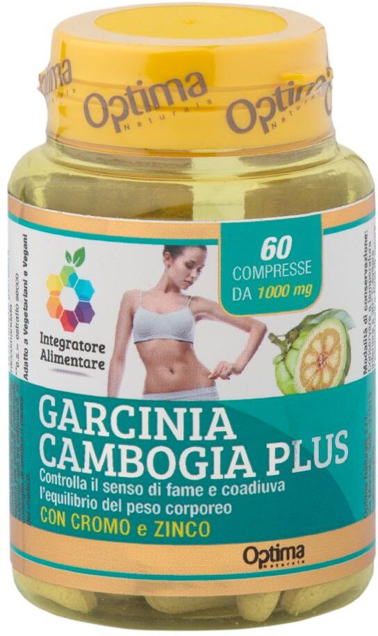 optima naturals srl colours of life - garcinia cambogia plus 60 compresse 1000 mg - integratore per il controllo del senso di fame