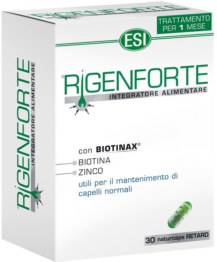 esi - rigenforte 30 naturcaps retard - integratore per la crescita e la salute dei capelli