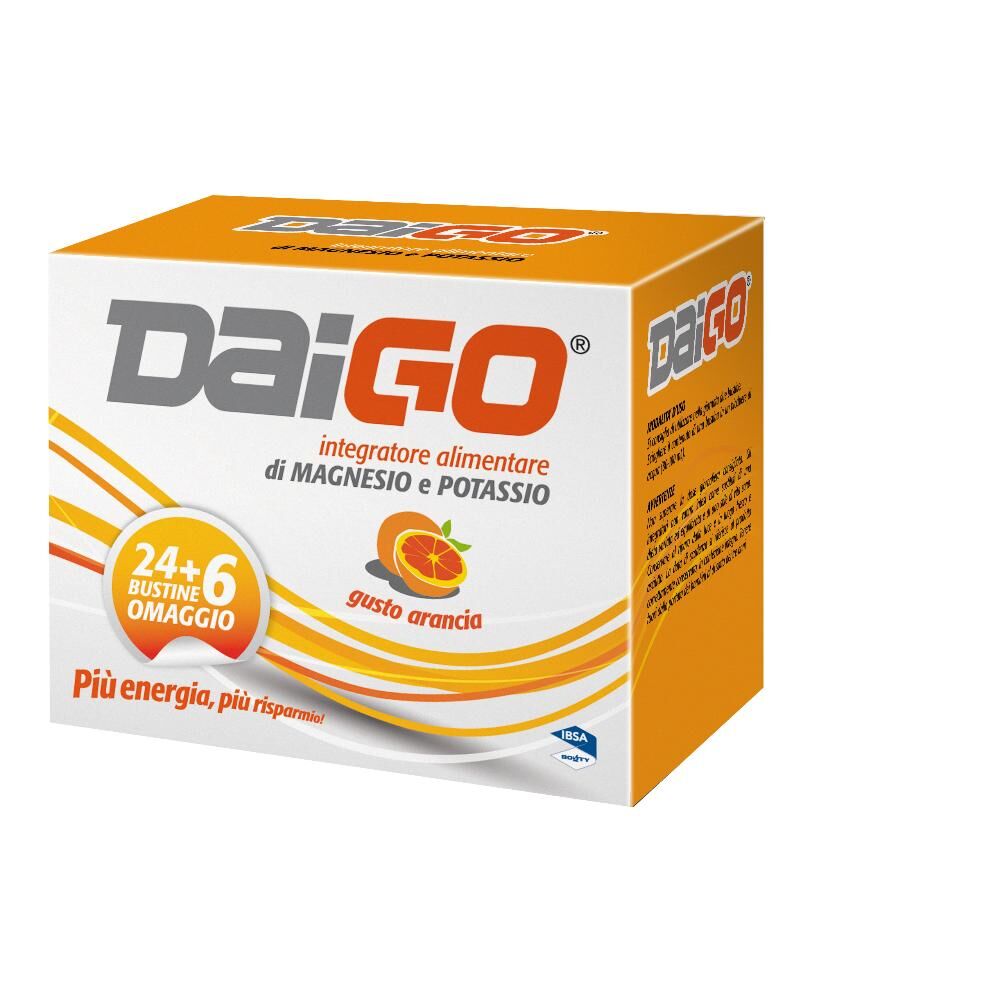 ibsa farmaceutici italia srl daigo magnesio potassio bustine arancia 24+6 - integratore magnesio e potassio in offerta