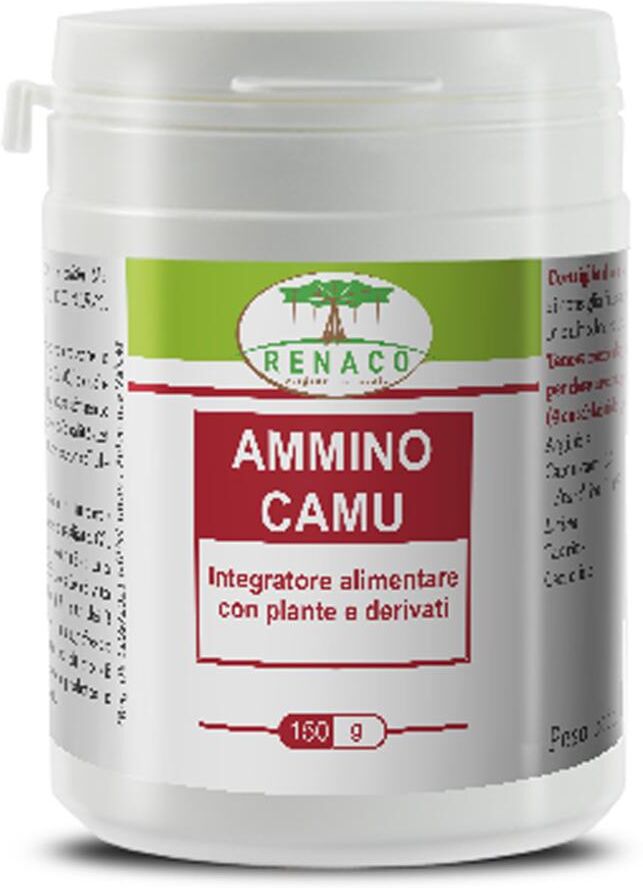 renaco italia r.i. group srl renaco ammino camu 150g integratore alimentare - supporto arterioso con arginina, lisina, taurina e camu camu