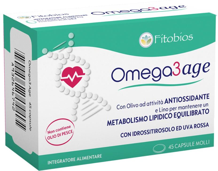 fitobios srl omega 3 age 45 capsule - integratore di acidi grassi essenziali per la salute