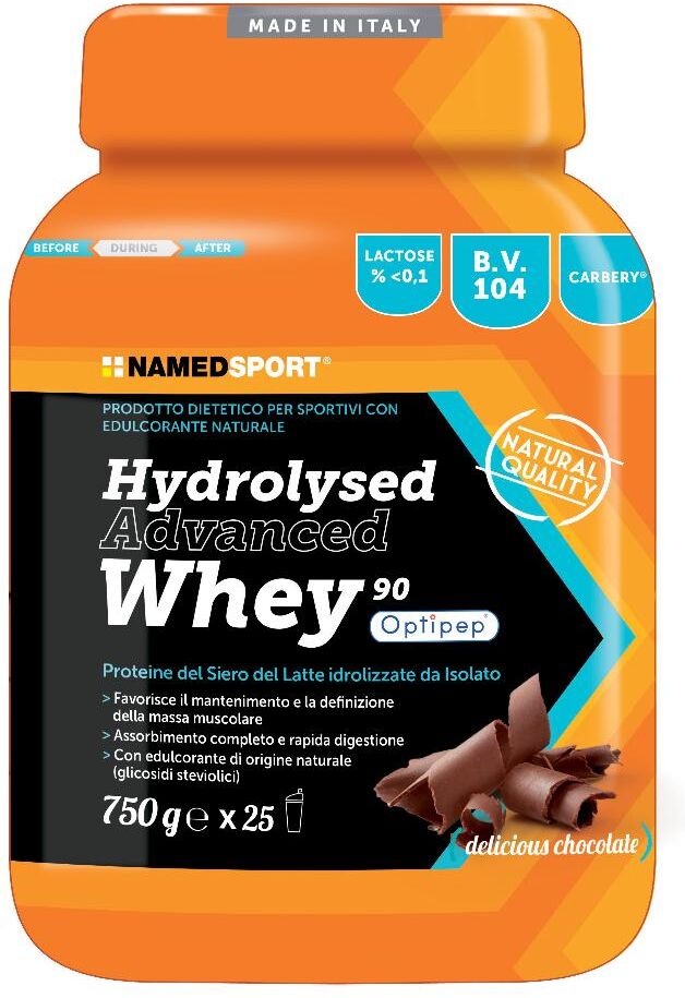 namedsport srl named sport - hydrolysed advanced whey 750g - integratore proteico avanzato a base di siero di latte idrolizzato