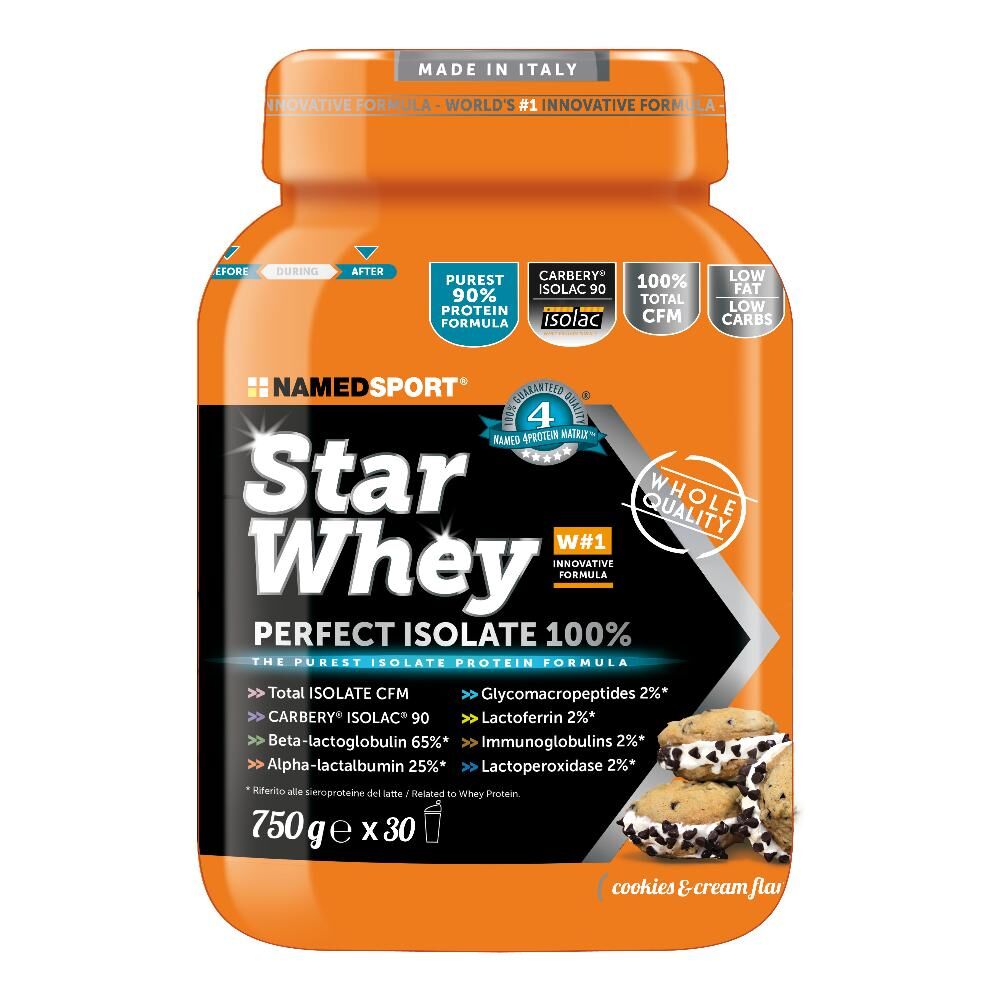 namedsport srl named sport - star whey cookies&cream 750g - integratore proteico per sportivi