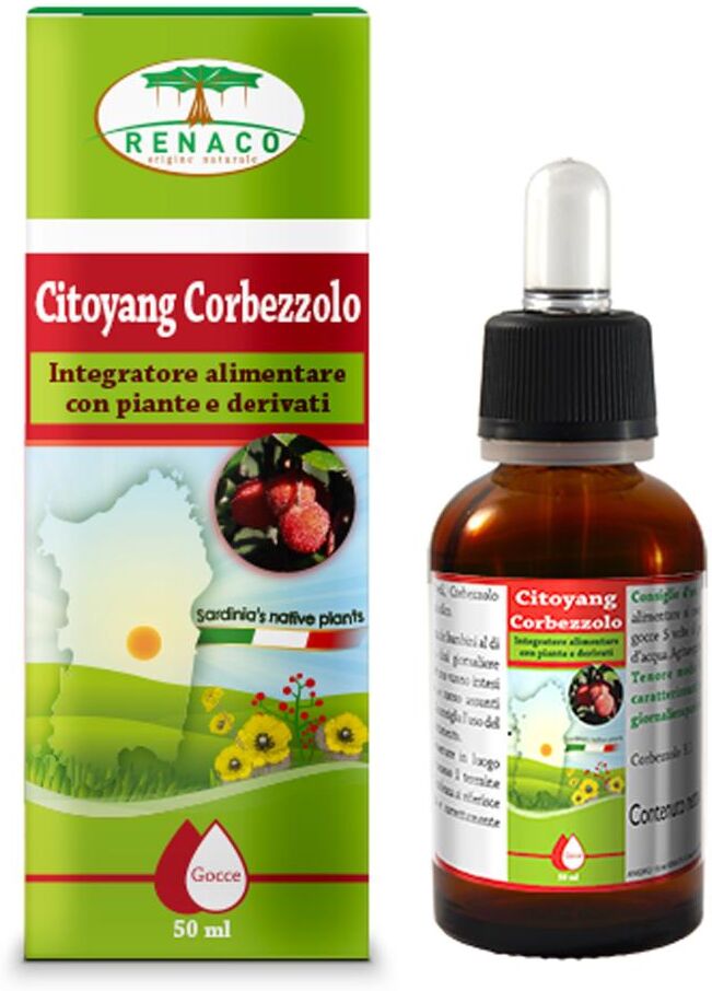 renaco italia r.i. group srl renaco citoyang corbezzolo flacone da 50ml - integratore per pressione arteriosa e funzionalità urogenitale