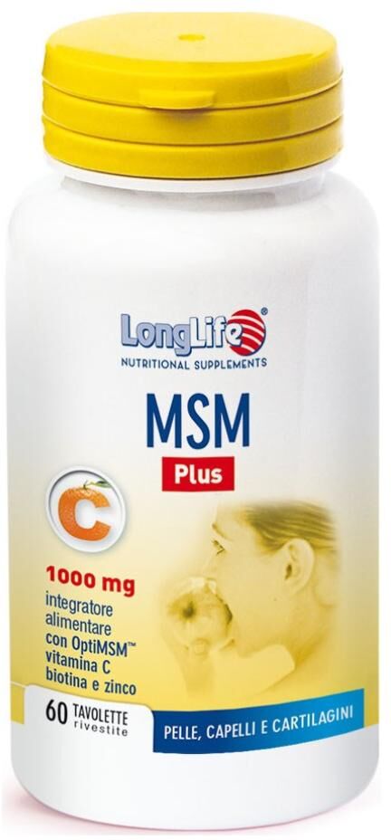 longlife srl longlife integratori alimentari msm plus 1000 mg 60 tavolette