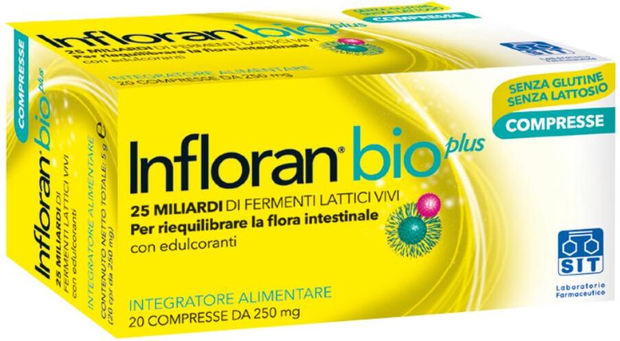 sit laboratorio farmac. srl infloran bio plus - 20 compresse probiotiche per il benessere intestinale