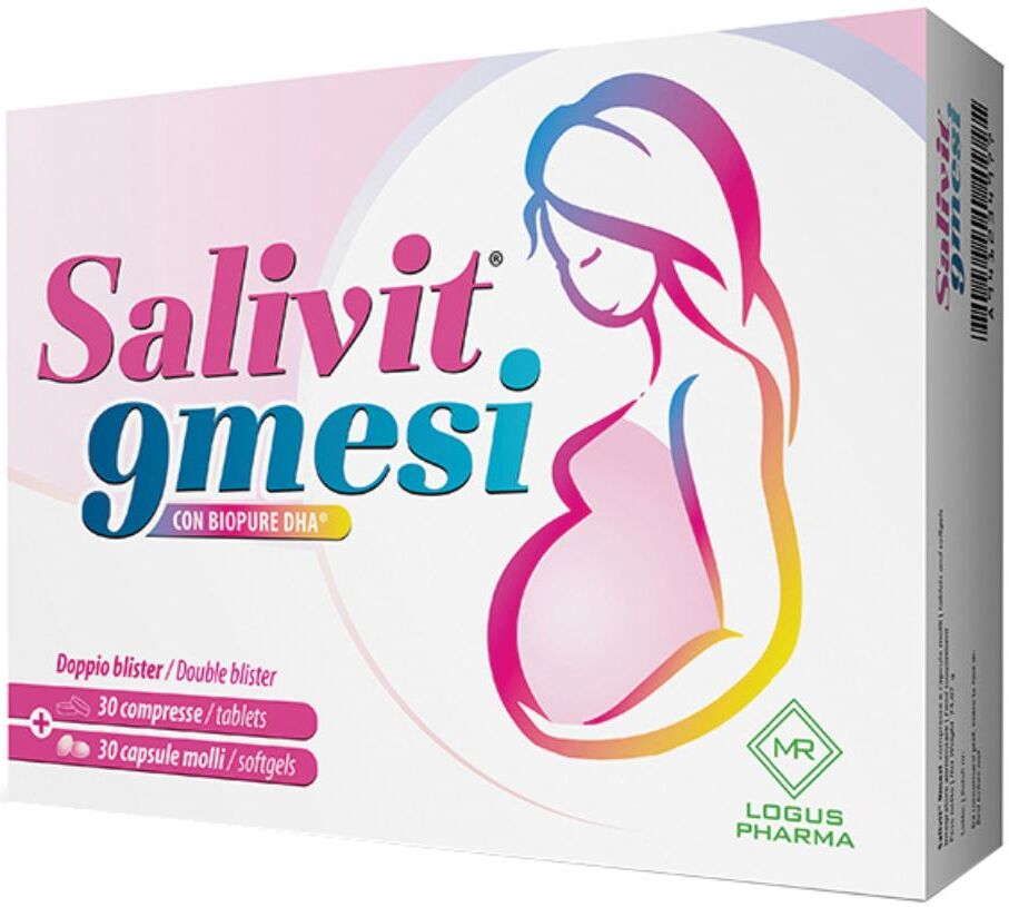 logus pharma elp salivit 9mesi 30 compresse + 30 capsule molli - integratore di dha, vitamine e sali minerali per gravidanza e allattamento