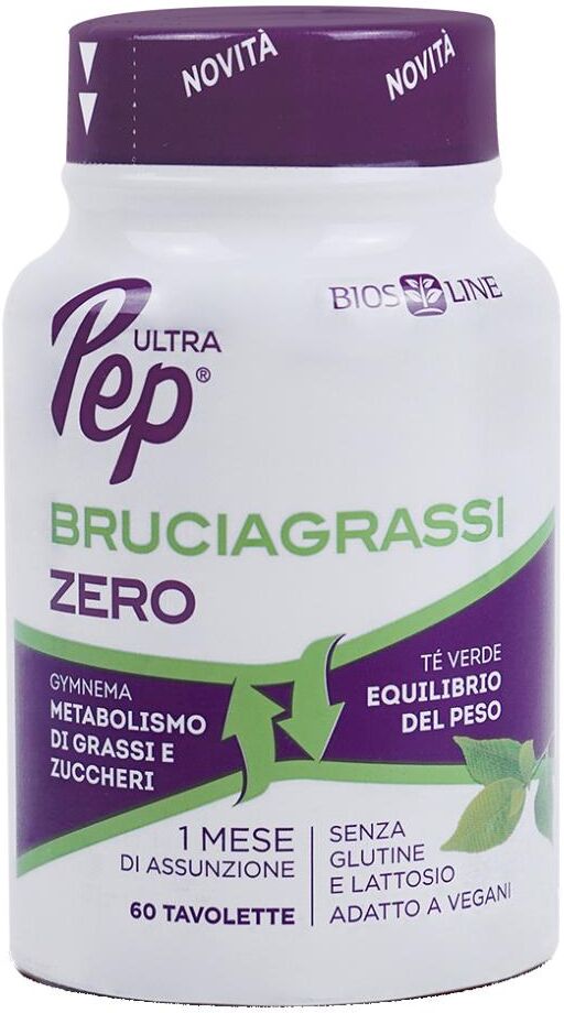 bios line spa ultra pep bruciagrassi zero 60 tavolette - integratore vegetale senza glutine e lattosio