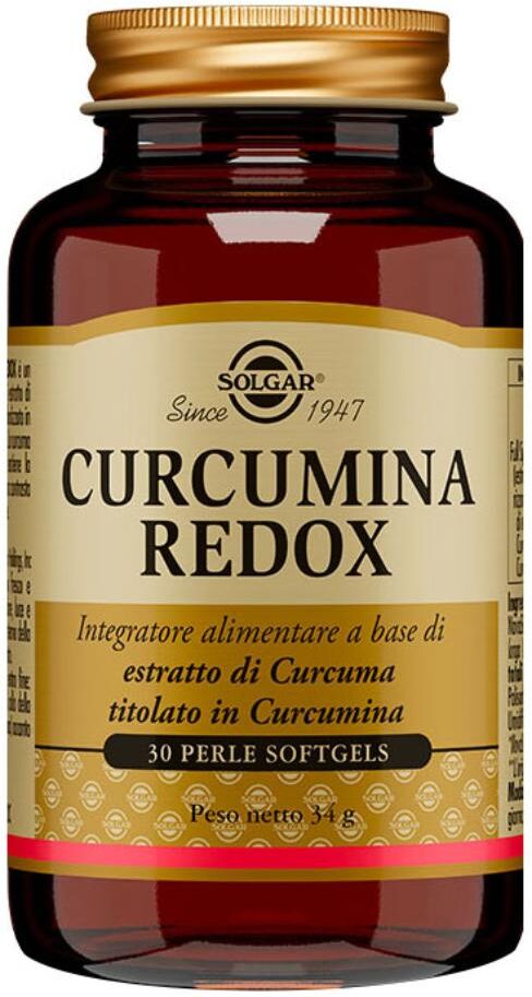 solgar it. multinutrient spa solgar - curcumina redox 30 perle softgels - integratore antiossidante con estratto di curcuma ad assorbimento migliorato