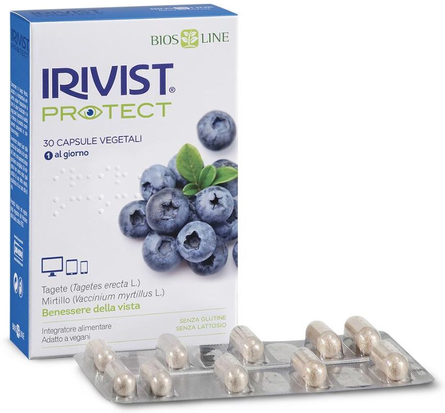 bios line irivist protect 30 capsule vegetali - integratore con tagete e mirtillo