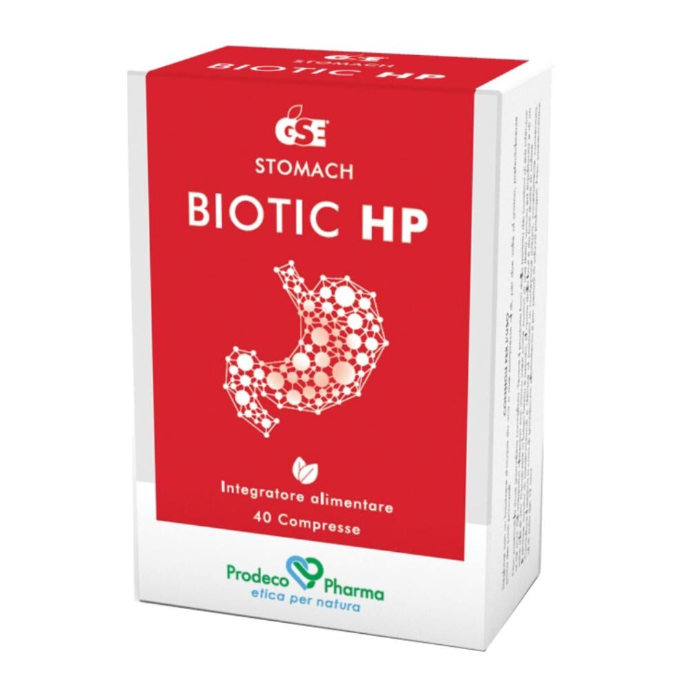 prodeco pharma gse biotic hp 40 compresse - integratore con estratto di semi di pompelmo, boswellia, ananas e aloe per equilibrio microbico e digestione