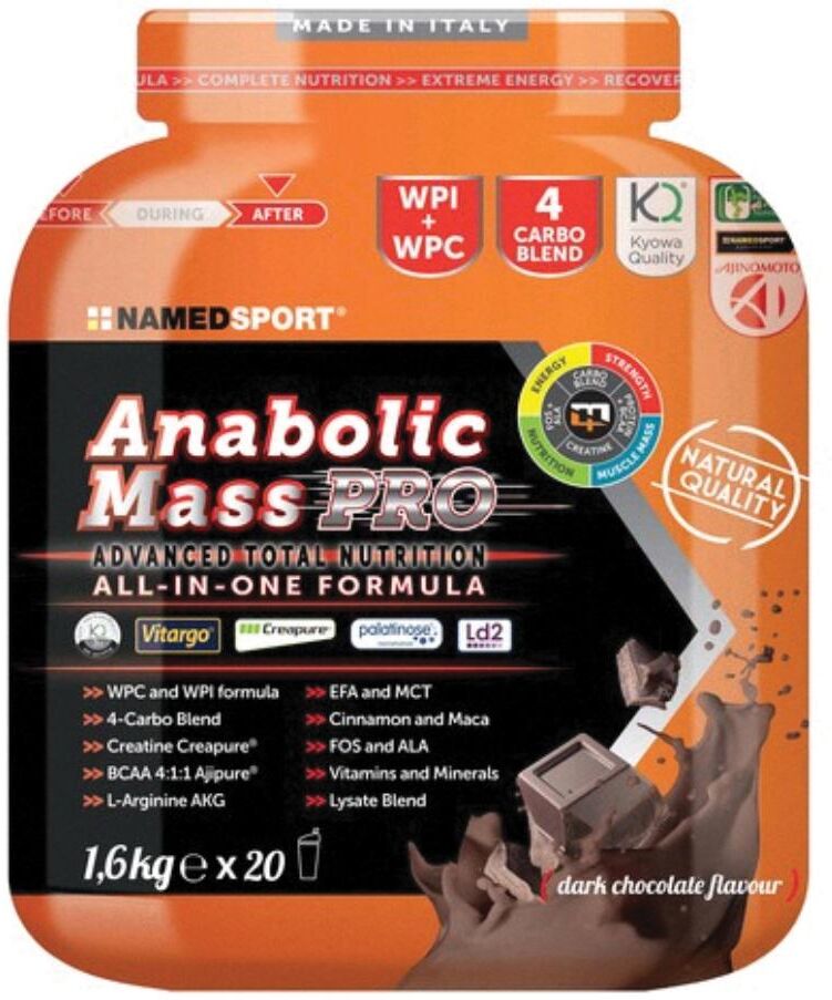 named sport - anabolic mass pro 1600g - integratore proteico per aumento massa muscolare e recupero