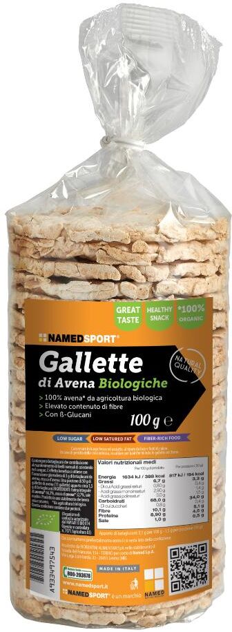 namedsport srl named sport - gallette di avena bio 100g - gallette di avena biologiche ad alto contenuto proteico