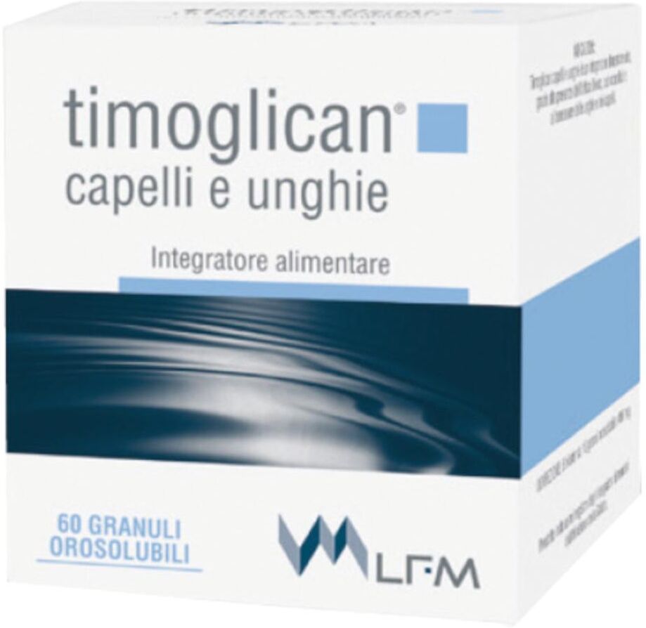 lab.farmacologico milanese srl timoglican capelli e unghie 60 granuli - integratore per la cura e la bellezza dei capelli e delle unghie