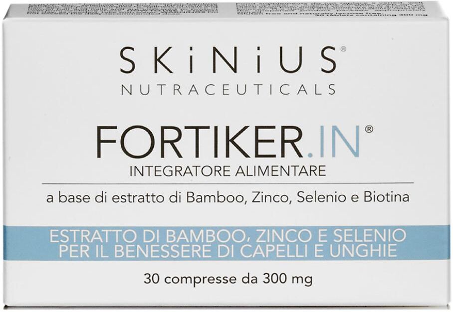 skinius fortiker - benessere capelli e unghie 30 compresse - integratore per la salute dei capelli e delle unghie